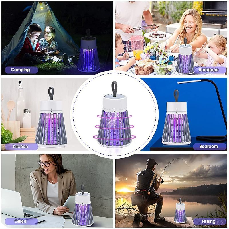 Zuha Mosquito Lamp Eco-Friendly LED Mosquito Killer Machine – USB-Powered Indoor Bug Zapper for Home – Chemical-Free Insect Trap Safe for Kids & Pets – Easy to Clean (MASHROOM Mosquito LAMP)
