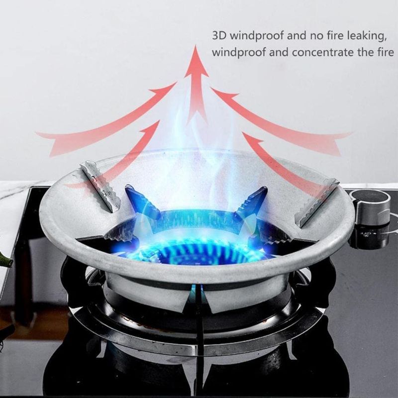 Zuha Premium Gas Saver Stand Round Burner Cover & Flame Protector – Windproof Gas Stove Cover for Flame, Gas Saver for Stove Ensuring Safe and Efficient Cooking