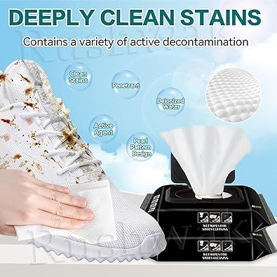 Zuha Shoe Wipes (80 Wipes) Sneaker Wipes Instant Sneaker Cleaner Shoe Cleaning Wipes Sneaker Wipes for Shoes Quick Remove Dirt Stain Shoe Cleaner Wipes Shoe Wipes for Sneakers Cleaning Kit