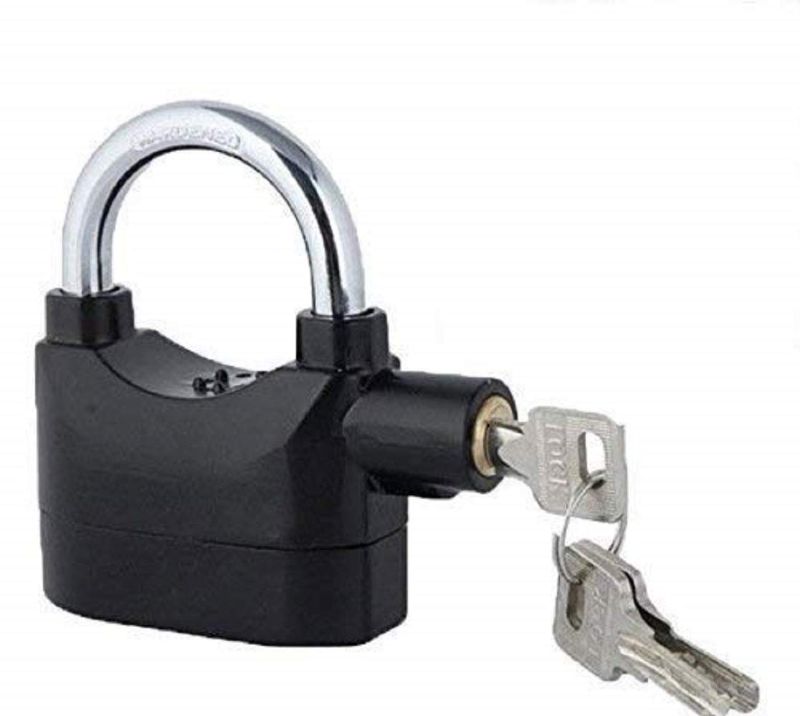 Zuha Alarm Security Lock – Motion Sensor, 110dB Siren Alert, Heavy-Duty Anti-Theft Padlock with 3 Keys, Weather-Resistant Heavy Body for Bikes, Gates, Doors, Sheds | Black