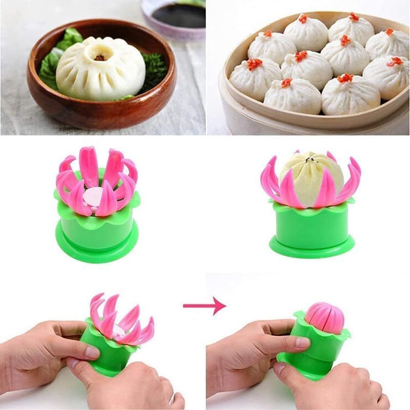 Zuha Momos Dumpling Maker Mould Shape Plastic Dough Press Home Momo Maker Machine (Multicolor_Pack of 1)