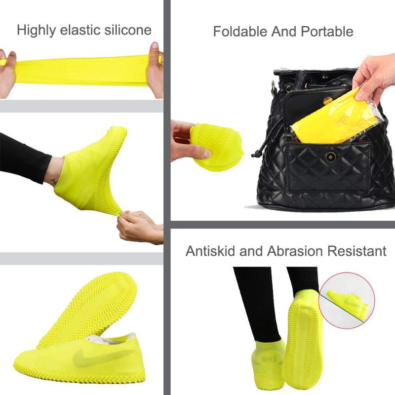 Zuha Reusable Waterproof Silicone Shoe Covers – Non-Slip Rain & Mud Protector for Men, Women & Kids | Ideal for Outdoor, Kitchen, and Indoor Use