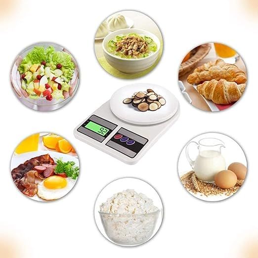 Zuha 10Kg Kitchen Weight Machine 6 Months Manufacturer Warranty, Digital Scale with LCD Display, Scale for Home Baking, Cooking & Balance Diet. Machine with capacity 10Kg