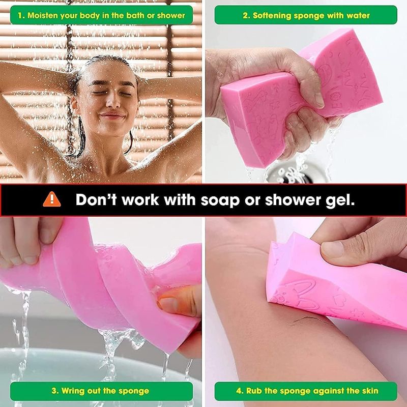 Zuha Pack 1 Super Soft Bath Sponge Scrubber for Kids & Babies - Gentle Cleaning, Exfoliating, and Dead Skin Removal- Perfect for Men and Women (Surprise Colors)