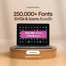250,000+ Fonts, SVGs & Icon