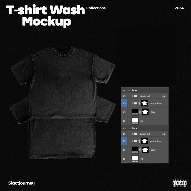 T-Shirt Washed Mockup | Amazing