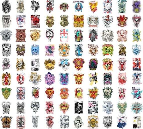 800+ Skull Design Bundle