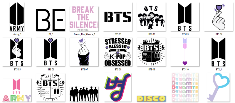 BTS SVG Bundle 200