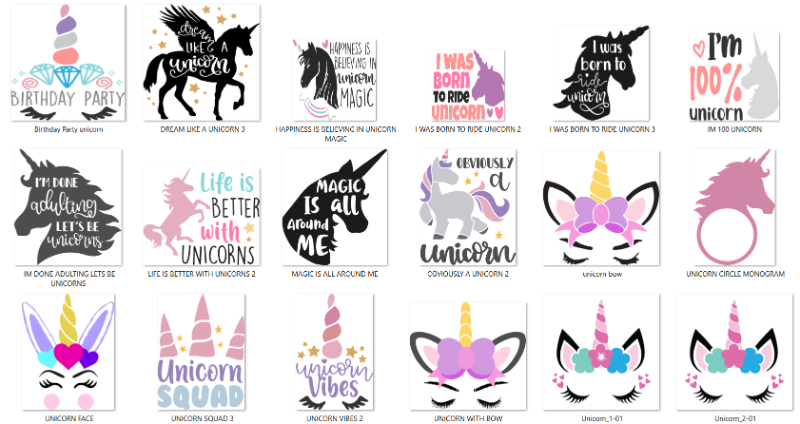 Unicorns Svg Bundle