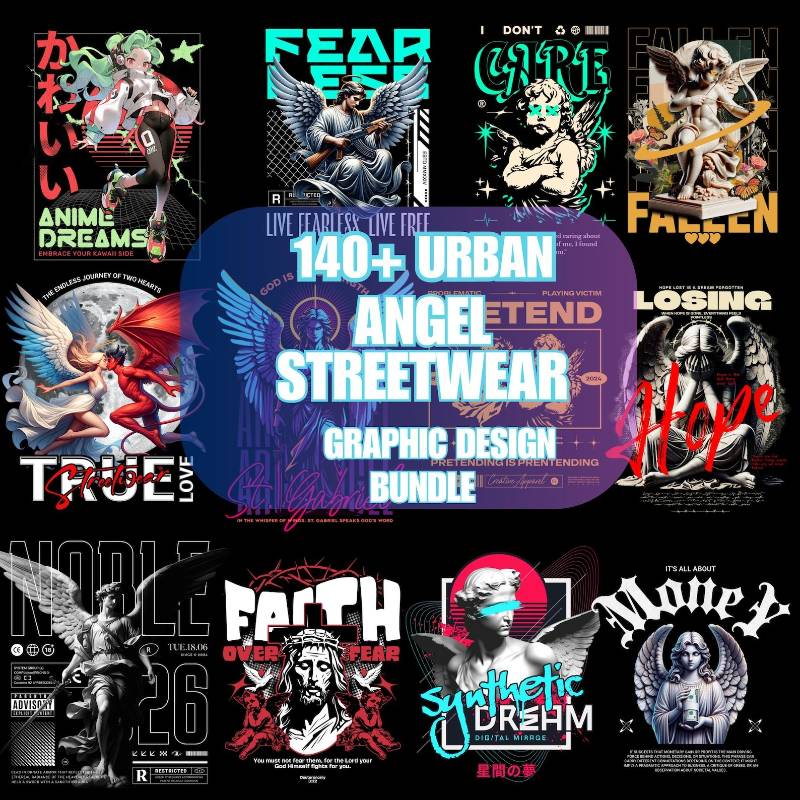 140+ Angel Streetwear Graphic designs