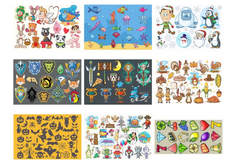 Cartoon Characters & Items Bundle