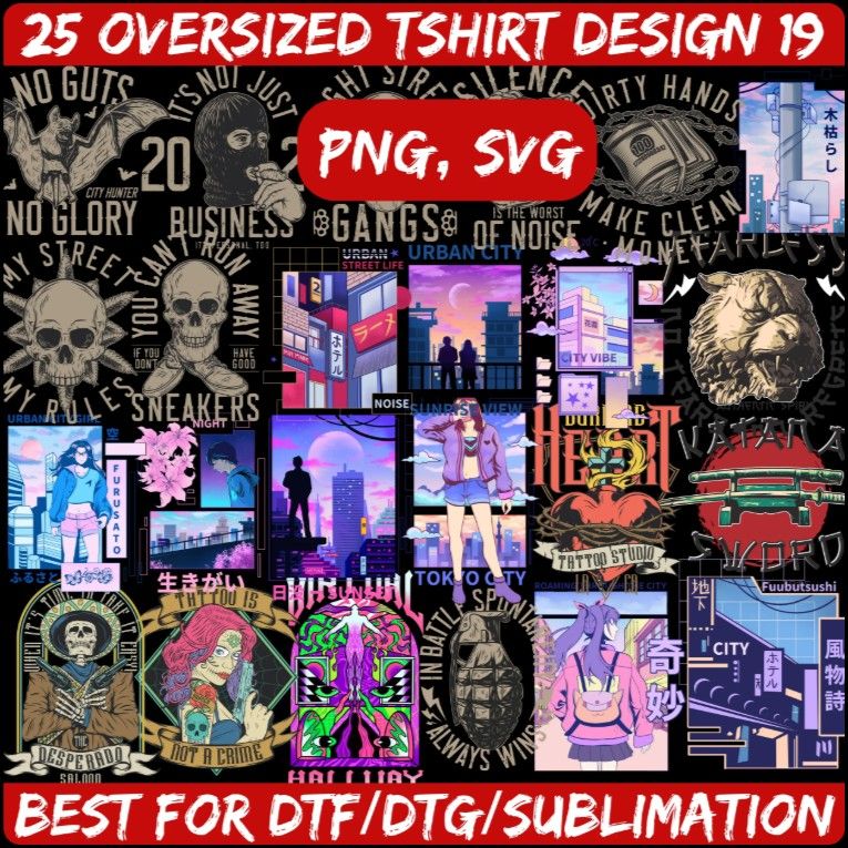 25 Oversized Streetwear T-Shirt Design 19