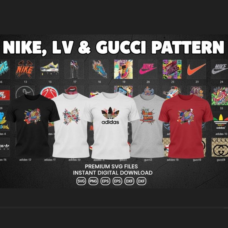 Nike, LV & Gucci Pattern