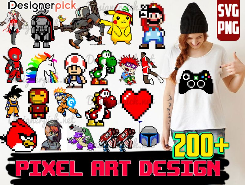 200+ Pixel art bundle