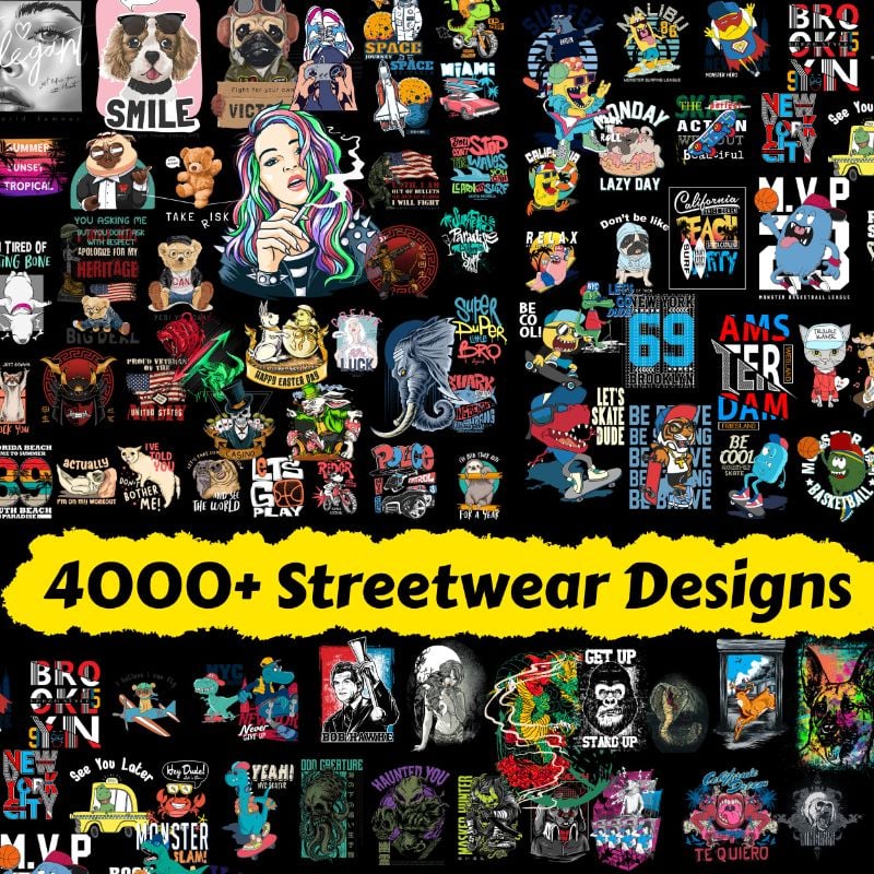 4000+ Streetwear Tshirt designs