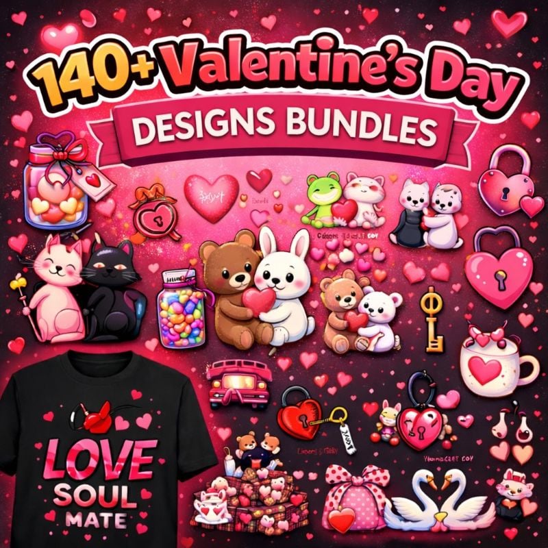 140+ Valentine's Day Designs Bundles