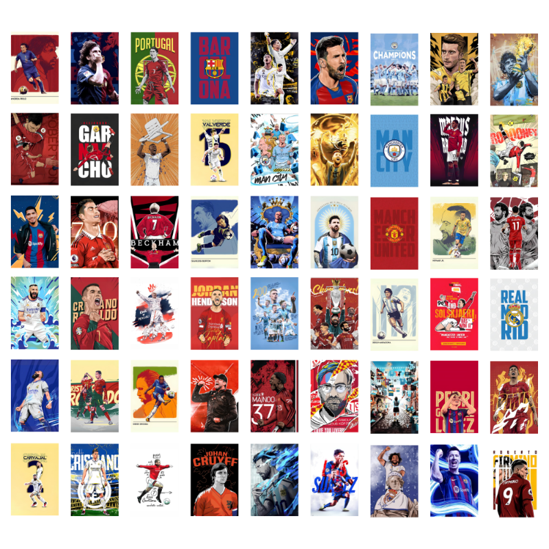 130+ Football Soccer Players Bootleg Designs Bundle
