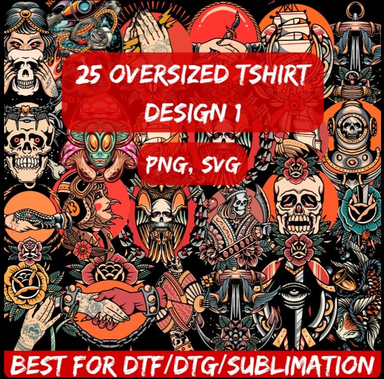 25 Oversized Streetwear T-Shirt Design 1