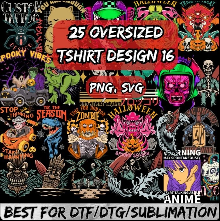 25 Oversized Streetwear T-Shirt Design 16