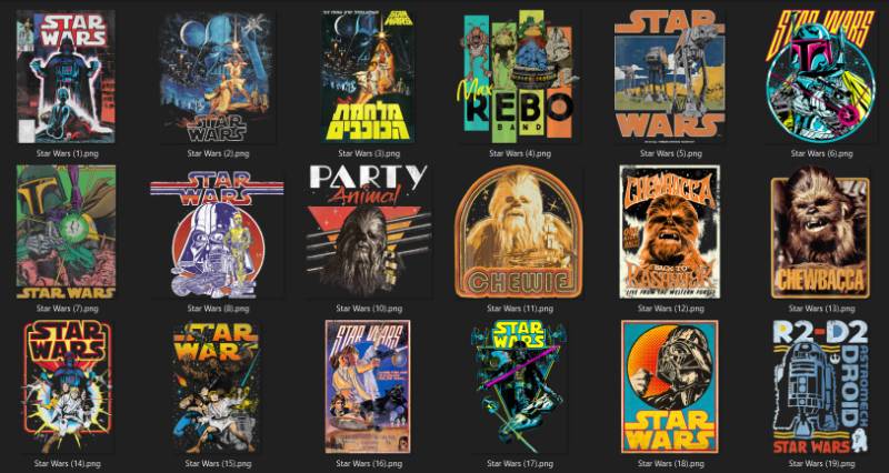 Star Wars Tshirt Design PNG