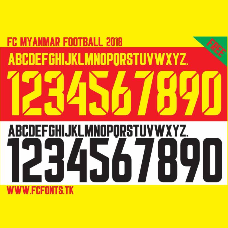 Myanmar Football Font 2018