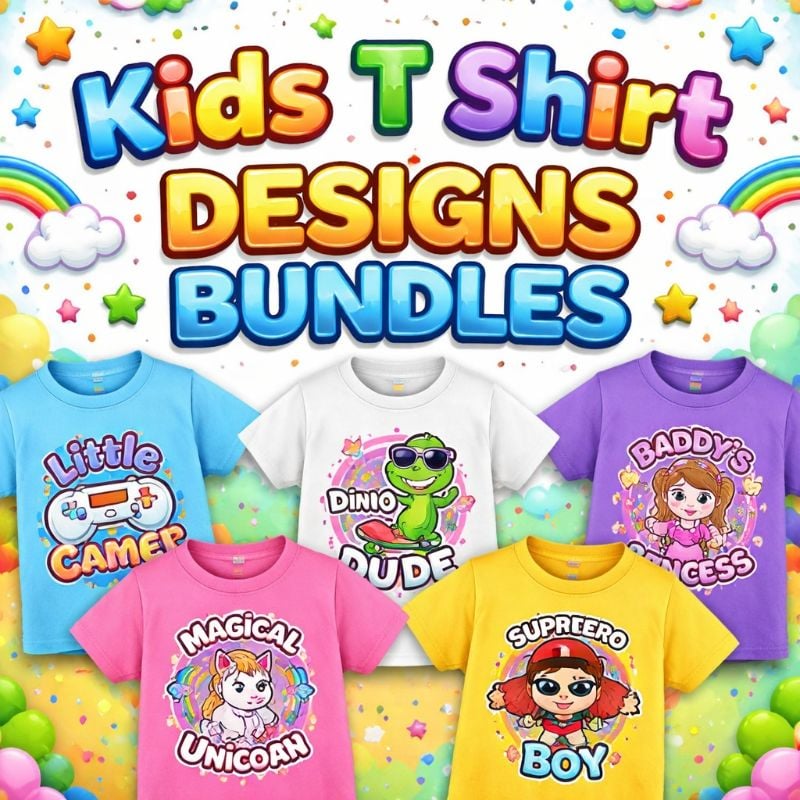 Kids T Shirt Designs Bundles