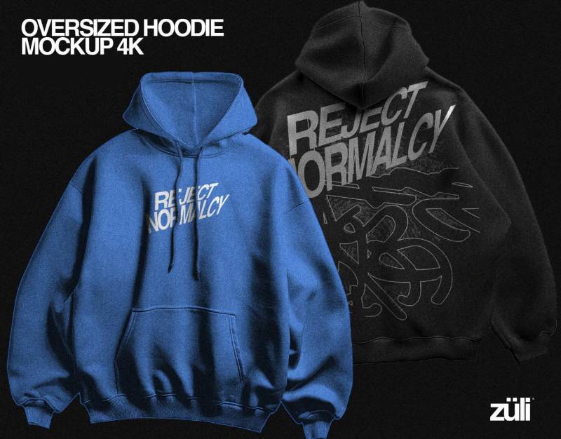 Realistic Oversize Hoodie Mockup