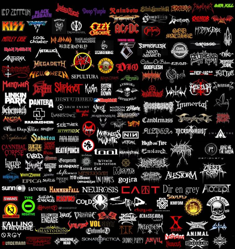 500+ Heavy Metal Band LOGO