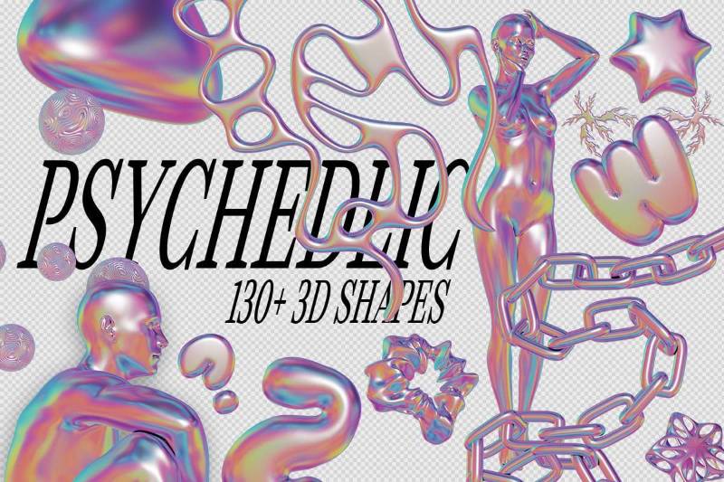 Psychedelic 3D Shapes