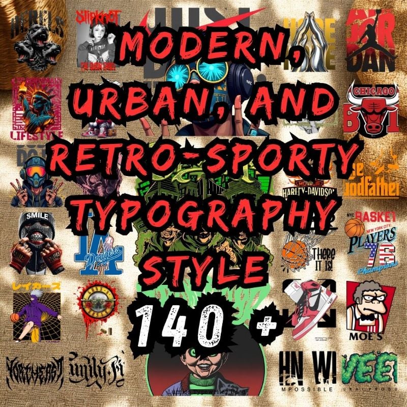 140 + Modern, urban, and retro-sporty typography style