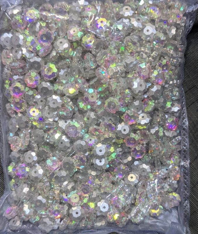 8mm Flower, Silver, Golden, AB