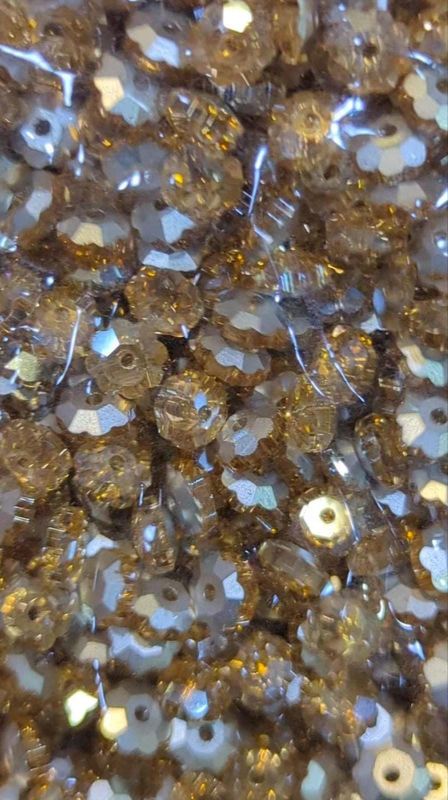 8mm Flower, Silver, Golden, AB