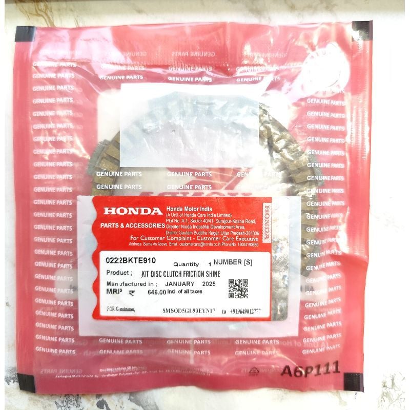 Clutch Plate for Honda Shine | CB Shine | SP Shine |