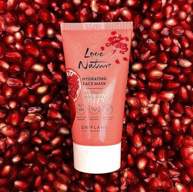 Love Nature hydrating face mask with upcycled pomegranate