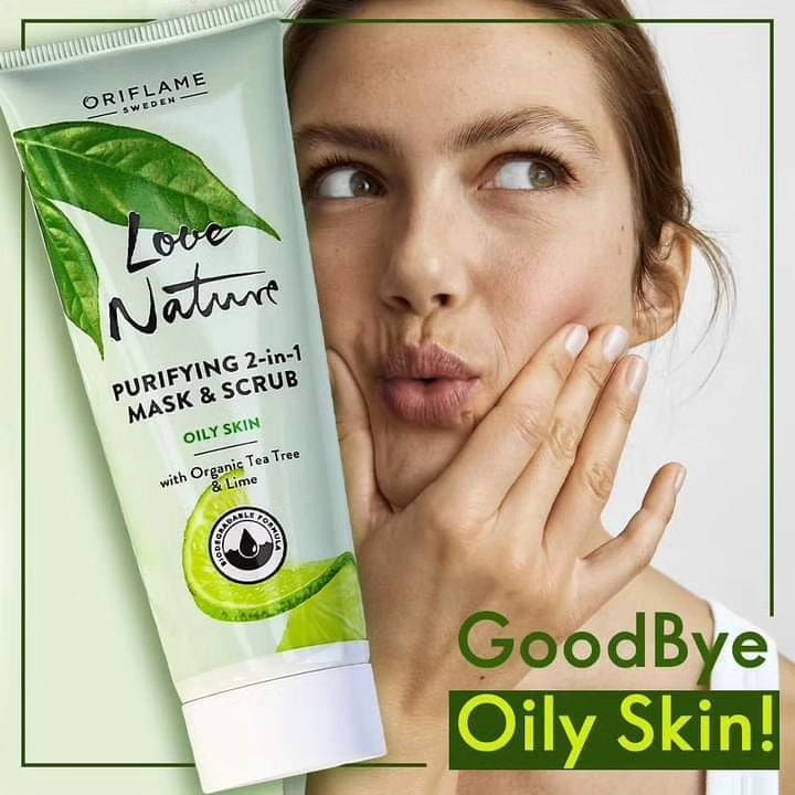 Purifying 2-in-1 Mask & Scrub with Organic Tea Tree
