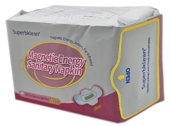 Serviette hygiénique magnétique Superbklean (4 paqets rose)