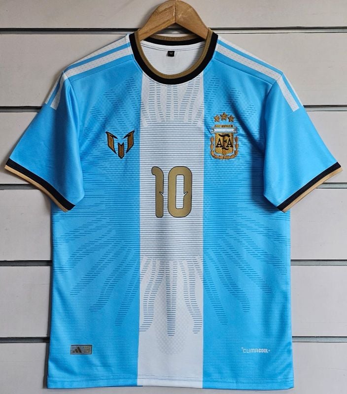 HALF SLEEVE EMBROIDERY MASTER COPY ARGENTINA MESSI FAREWELL 26 KIT ☀️