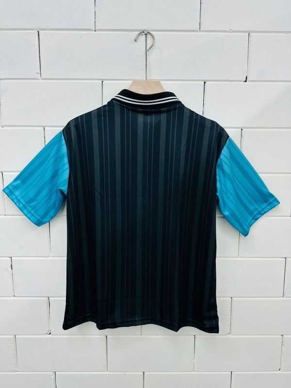 Liverpool Black & Teal Football Jersey – Retro Away Style