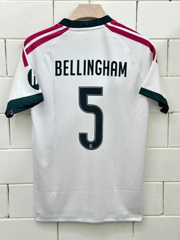 HALF SLEEVE  CREW NECK COLLAR  EMBROIDERY REAL MADRID 26-27 KIT🌟PLAYER- BELLINGHAM 5️⃣ ✨