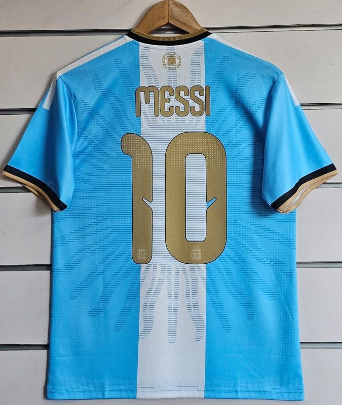 HALF SLEEVE EMBROIDERY MASTER COPY ARGENTINA MESSI FAREWELL 26 KIT ☀️