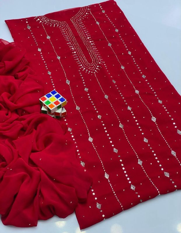 2pc women  unstitched hand work suit