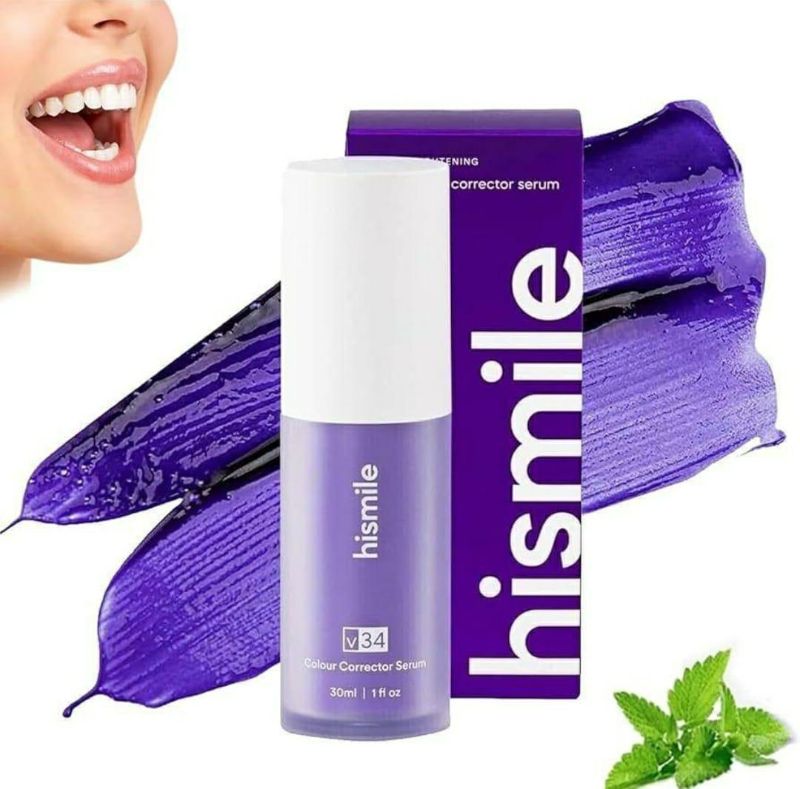 V34 Colour coorecter Serum purple toothpaste for teeth whitening