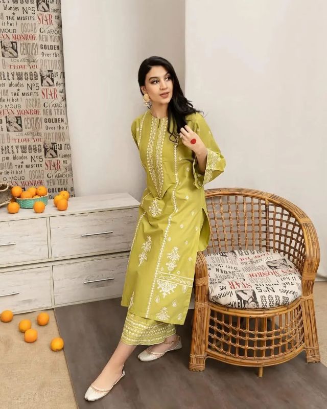 2pc women  unstitcheds Embroidered suits