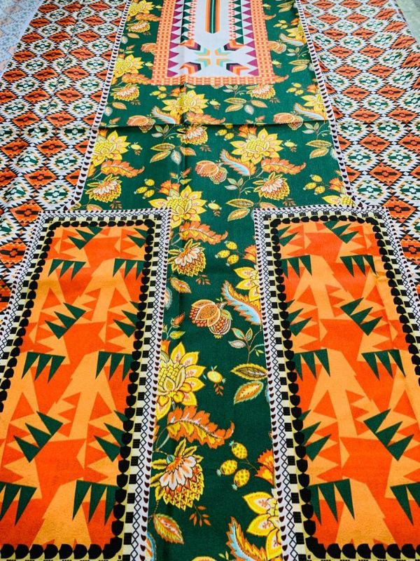 1pc women  unstitched 
 swiss prited shirt