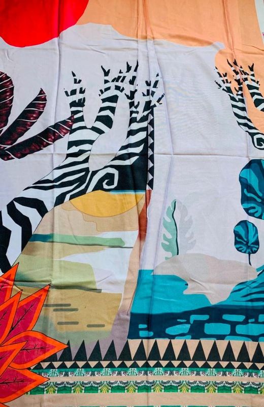 1pc women  unstitched 
 swiss prited shirts