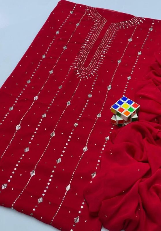 2pc women  unstitched hand work suit