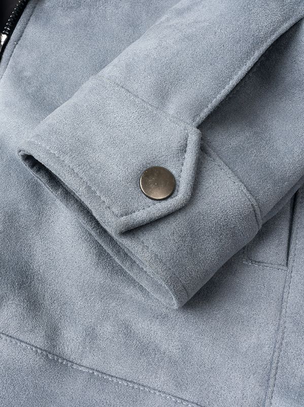 Áo khoác dạ ghi tay bồng hàng QC cao cấp L01