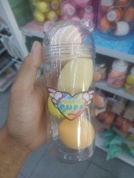 Alat make up telur kecantikan wadah beruang (kemasan 4 pcs)