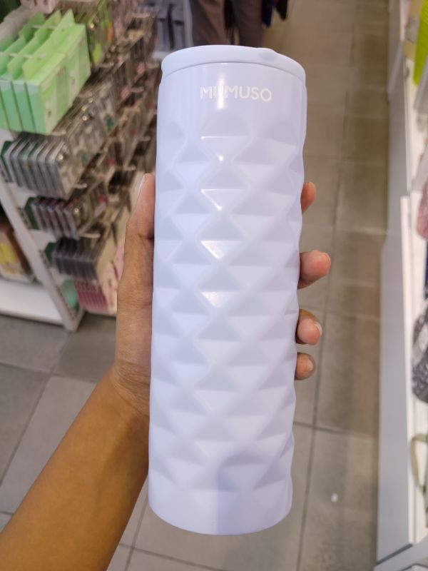 Gelas botol Kopi Belah Ketupat Seri Bunga Sakura - Biru-500ml
