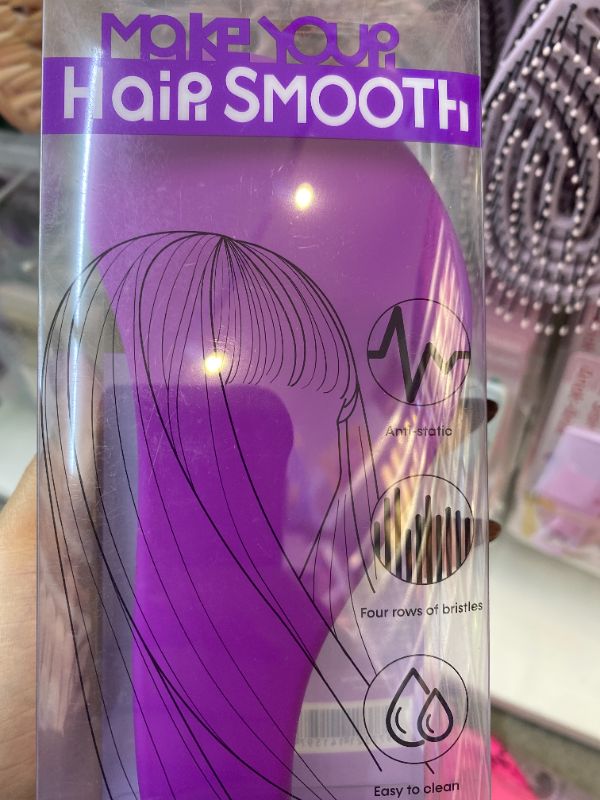 Sisir Penghalus Rambut Anti Statis-ungu